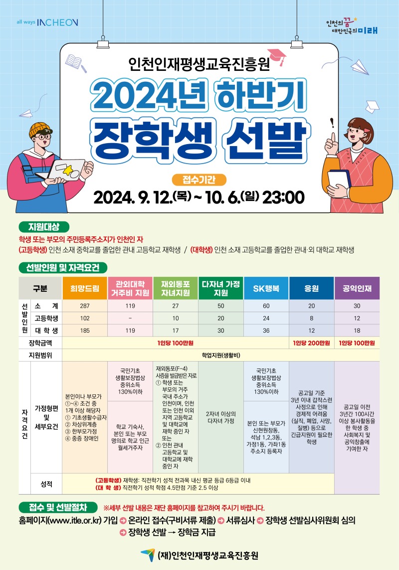 붙임1. 24년도 하반기 장학생 선발(포스터).jpg