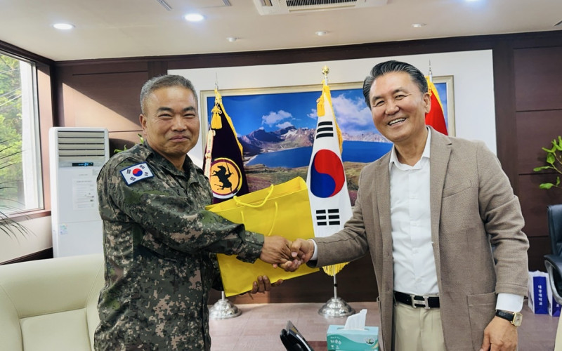 대경대 유진선 이사장, 남양주 진접 소재 육군 75사단(철마부대) 초청 방문