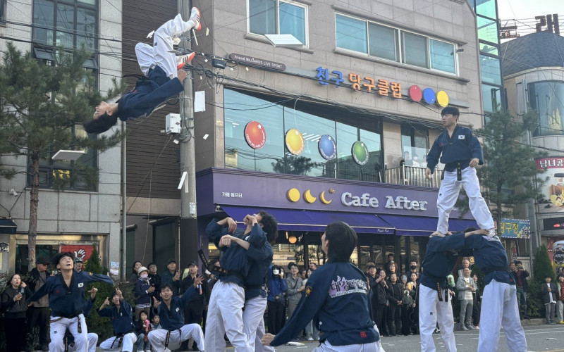 평택시 통합 30주년 ‘에브리원 축제’ 퍼레이드 대경대 강보현 교수팀(태권도과) ‘금상 수상’